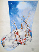 Snow Geese and Pond Reeds