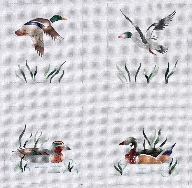 Set of Four Coasters Wild Ducks
