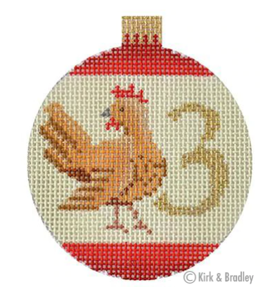 12 Days Bauble-3 French Hens