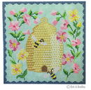 Bee Skep - Pink Flowers