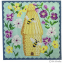 Bee Skep - Purple Flowers