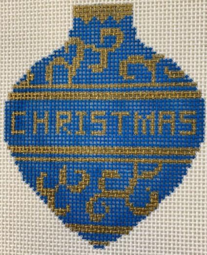 Blue Christmas Ornament Sml Rd
