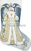 Golden Santa Christmas Stocking