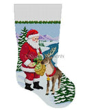 Santa with Deer Stocking