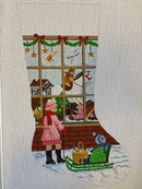 Winter Scene Xmas Stocking-Girl